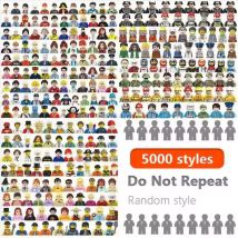 5000 styles Random Norepeat City Figures Movie Characters Worker Police Soldier Ninja Superheros Building Block Bricks Toy