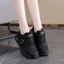Spring and Autumn New Women's Mesh Breathable Casual Shoes Lightweight Soft Soled Sneakers Thick Soled Non Slip Walking Shoes