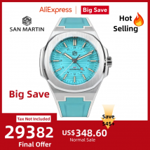 San Martin 43mm Automatische Mechanische Armbanduhren Für Männer GMT Uhr 6460 Luxus 10Bar Leucht Relogio Masculino BGW-9 SN0075C