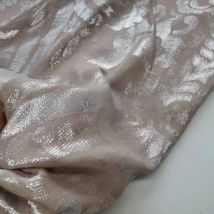 Jacquard Lurex Silk Silver Metallic Floral 10mm Brocade Soie Fabric For Dirac Cosplay Dancing Saree Material
