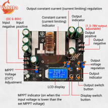 DC-DC Buck Boost Wandler Modul DC 6-80V bis DC 1,3-78V einstellbarer Spannungs regler Solar Charging MPT Strom versorgung 700W 30a