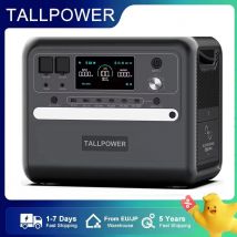 TALLPOWER V2400 Estación de energía portátil 2160Wh LiFePo4 Generador solar Salida de CA 13 salidas 4800W Estación de energía máxima 50/60Hz
