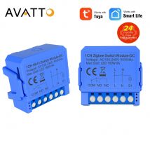 AVATTO Tuya Zigbee/WiFi Smart Switch telecomando 1ch modulo relè 24V 220V contatto a secco per motore luminoso Alexa Google Home