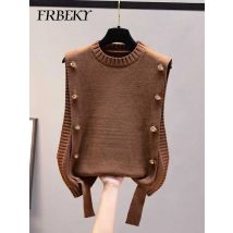 Elegante Damen weste einfarbig lose gestrickte Weste Top Frühling neue koreanische Mode Damen Pullover Unterhemd Pullover Pullover Tops