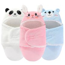 Morbide sacchi a pelo per bambini Caldi autunno e inverno Coperte avvolgenti per neonato CartoonCocoon per neonati Sacco a pelo per bambini in flanella 0-9M