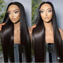 Parrucca anteriore in pizzo trasparente dritto 13x6 HD per le donne Parrucche brasiliane per capelli umani a densità 180 Parrucche frontali in pizzo 13x4 Colore naturale