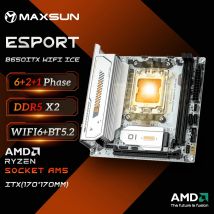 MAXSUN B650M Scheda madre ITX AMD Ryzen AM5 DDR5 Supporta 4800/5200/5600-8000 (OC+) memoria Pcie5.0x16 2*Pcie4.0x4 M.2 ARGB WIFI 6