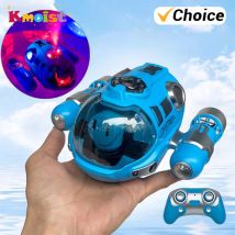 RC Boot Fernbedienung Boote Spray Powerboat Twin Propeller 2,4G Funkgesteuertes Schiff mit Lichtern Spielzeug für Jungen Mädchen Kinder Geschenke