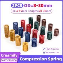 Creamy 2 Teile/los Formfeder Druckfedern aus legiertem Stahl Außendurchmesser = 8–30 mm Innendurchmesser = 4–15 mm Länge = 20–30 mm Gelb/Blau/Rot/Grün/Braun