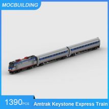 MOC Bausteine Keystone Express Zug Pack Modell Transport DIY Montieren Ziegel Sammlung Kreative Display Spielzeug Geschenke
