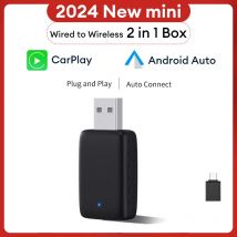 XUDA 2in1 Wireless Carplay Adapter Android Auto Smart Dongle Mini Box Plug And Play For Volvo Benz Cadillac Jeep Lexus Buick VW