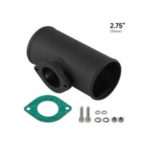Aluminum Pipe 2.75" 70mm Type R RS RZ BOV Blow Off Valve Flange Adapter Silver/Black