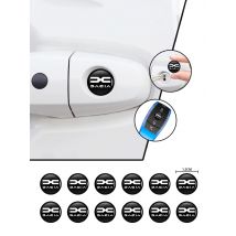 Car Door Lock Eye Protector Cover Keyhole Sticker Accessories For Dacia Logan Mcv 2 Duster Sandero Lodgy Dokker Stepway Solenza