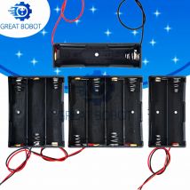 Bs schwarzer Kunststoff 1x2x3x4x18650 Batterie fach kasten 1 2 3 4 Steckplatz batterien Clip halter behälter mit Draht leitungs stift
