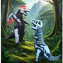 Rippchen Drache Aufblasbares Kostüm Halloween Totenkopf Dress Up Lustige Feiertagsfeier Requisiten Tyrannosaurus Aufblasbares Kostüm