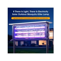 Solar Powered Mosquito Killer Lamp Outdoor Garden Large Area Insect Fly Trap Lawn Light Patio Yard Pest Control