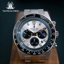 Tactical Frog Herren-Chronographenuhr VS75 Solar-Quarzwerk, wasserdicht, Datum, Saphirglas, C3, leuchtende Quarz-Armbanduhr