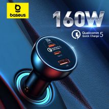 Baseus 160W caricabatteria da auto QC 5.0 ricarica rapida rapida PPS PD3.0 USB tipo C carica del