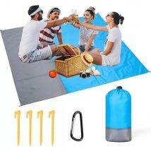 Coperta da spiaggia antisabbia 200 x 140 cm Tappetino da spiaggia impermeabile Coperta da picnic leggera per viaggi, escursioni, sport