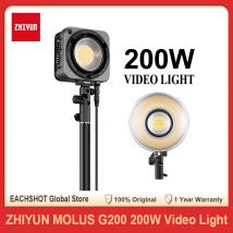 ZHIYUN MOLUS G200 200W COB LED Luce video 2700K-6500K Illuminazione fotografica bicolore Controllo APP per riprese cinematografiche fotografiche Studio