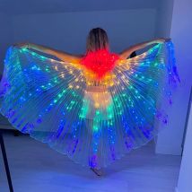 Heißer Verkauf Tanz kleid Umhang mit verstellbarem Stock führte Schmetterlings flügel Mädchen Frauen Kinder dekorative Tanz Requisiten Party Umhang