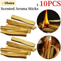 1–10 Stück Palo Santo duftende Aroma-Sticks, natürliche Rohholzstreifen, Raumduftstreifen, Peru-Geschmack, Yoga-Heilung zur Reinigung