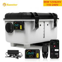 8KW TB30 Cassetta degli attrezzi Riscaldatore ad aria diesel 12V e 24V 110-240V Riscaldatore di parcheggio con interruttore LCD e APP Bluetooth per camper camion auto tenda camper