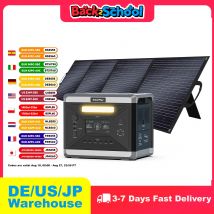 SOLARPLAY 2400 W Powerstation Q2501 Energiespeicher, faltbar, 200 W Solarmodule, komplettes Haus-Set, Photovoltaikanlage, Outdoor-Haus