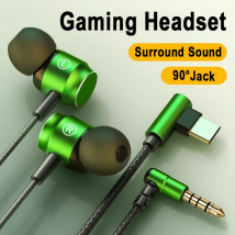 Per la galassia 90 °   Cuffie da gioco cablate con jack Suono surround HiFi con microfono Cuffie musicali tipo C da 3,5 mm per Samsung S24 23 iPhone 15