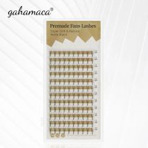 GAHAMACA 2D/3D/4D/5D/6D Russische Vorgefertigten Volumen Wimpern Verlängerung Short Stem Pre gemacht Fans C/D Curl Mink Individuelle Lash