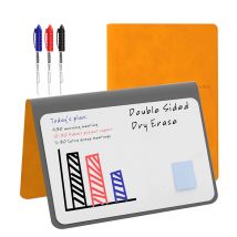 A5 wiederverwendbares Whiteboard-Notizbuch-Set mit Whiteboard-Stift, Löschtuch, Leder, Notizblock, Wochenplaner, tragbar, stilvoll, Büro