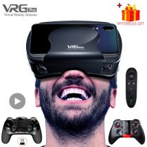 VRG Pro VR Glasses Virtual Reality Headset Devices Viar 3D Helmet Goggles Lenses Smart For Smartphone Cell Phone Game Mobile Set