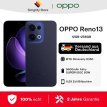 Wersja UE OPPO Reno13 5G 12+256 GB, smartfon z AI i systemem Android, telefon komórkowy, procesor Dimensity 8350 5G, ekran AMOLED 120 Hz o przekątnej 6,59 cala, główny aparat 50 MP z AI, SUPERVOOC 80