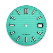 30.5mm S Logo NH35 Dial Nautilus Dial For NH35 NH36 Movements High Quality NH35 Accessories Green Luminous Watch Repair