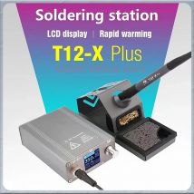 Stacja lutownicza OSS T12 75W z wyświetlaczem cyfrowym, stała temperatura, z końcówkami T12 do precyzyjnych napraw i spawania DIY.