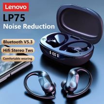 Lenovo LP75 Ture cuffie Wireless TWS Bluetooth 5.3 riduzione del rumore gancio per l'orecchio