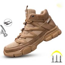 Work Boots Indestructible Safety Shoes Men Steel Toe Shoes Puncture-Proof Work Sneakers Male Footwear Adult Security Shoes