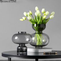Hause Dekoration Transparent Glas Vase Moderne Hydrokultur Blume Anordnung Zubehör Lagerung Tank Platte Vase Eingerichtet
