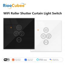 RiooCubee Tuya Smart Life Schwarzer Vorhang Licht Touch Panel Schalter Fernbedienung Timer Sprachsteuerung über Google Home Alexa