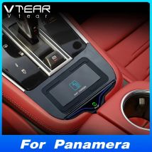 Auto Drahtlose Ladegerät 15w Center konsole Schnelle Telefon Lade Panel Für Porsche Panamera Modifikation Zubehör 2023-2017