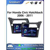 Android 16 For Honda Civic Hatchback 2006-2011 8 Core Car Radio Multimedia Player Navigation 2 Din Stereo Head Unit Carplay BT