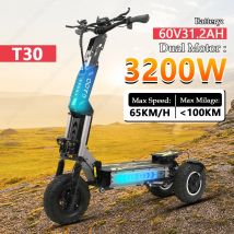 OOTD T30 E-Scooter 3200W doppio motore 60V 31.2Ah freno idraulico Scooter elettrico 13 "fuoristrada pneumatico sospensione idraulica escooter