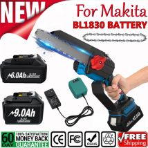 Mini-Kettensäge für Makita BL1830, 18 V Akku, Holzbearbeitung, mit kleiner handgehaltener elektrischer Holzfällersäge, tragbare Mini-Kettensäge