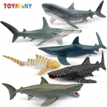 6PCS Simulation Shark Ocean Animal Model Toy Mini  Sharks Figures Dolls Action Figurines Toys For Children  set Gift