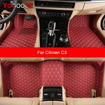 YOGOOGE Custom Auto Fußmatten Für Citroen C3 2014-2023 Auto Teppiche Fuß Coche Zubehör