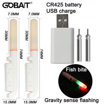 Elektroniczna lampa wędkarska CR425 3,6 V Bateria USB Wędka ładująca Sense Strike Wskaźnik LED Stick Pesca Tackle Night Bright Flash Lamp