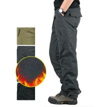 Pantaloni in pile invernali caldi Pantaloni cargo tattici Pantaloni classici da trekking all'aperto Pantaloni da jogging addensati Pantaloni multitasche