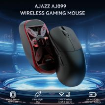 AJAZZ AJ099-ratón inalámbrico ultraligero para juegos, periférico ergonómico de 2,4 GHz, con botones programables, para ordenador portátil y de escritorio