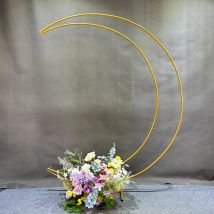 Ballon Bogen Stehen Gebogene Hochzeit Bogen Hintergrund Stehen Mond Bogen für Zeremonie Geburtstag Party Braut Baby Dusche Bogen Hintergrund Stan