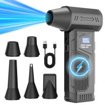【Novità 2026】Ventilatore a getto wireless con motore brushless, soffiatore d'aria turbo per la pulizia dell'auto con luce LED, display digitale, portatile per uso esterno